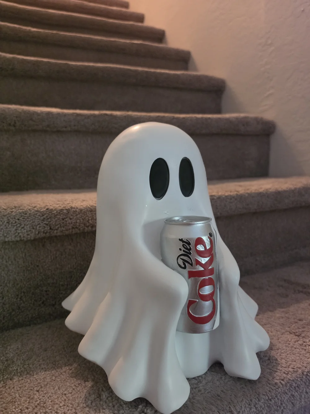 Coca-Cola White Ghost Can Holders with Red and Silver Cans